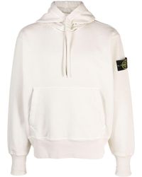 Stone Island - Compass-motif cotton jersey hoodie - Lyst