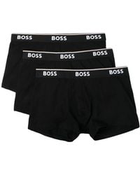 BOSS - Pack-Of-Three Logo-Waistband Boxer Briefs - Lyst