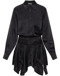 Alexander Wang - Cut-Off Layered Shirt Mini Dress - Lyst