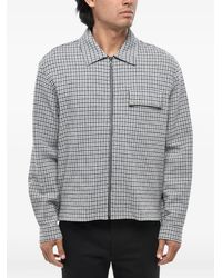 Palm Angels - Checked Zip-Up Overshirt - Lyst