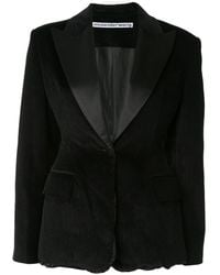 Alexander Wang Cordblazer mit Satinbesatz - Schwarz