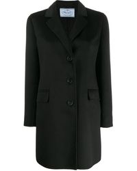 Prada Abrigo con botones - Negro
