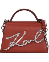 Karl Lagerfeld - Small Signature Cross Body Bag - Lyst