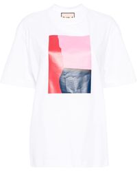 Plan C - Abstract-print Cotton T-shirt - Lyst