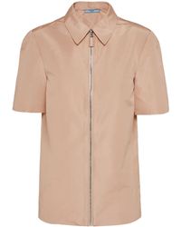 Prada - Blouse Met Logo - Lyst