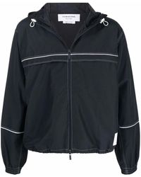 Thom Browne - Contrast-Stitch Hooded Track Jacket - Lyst