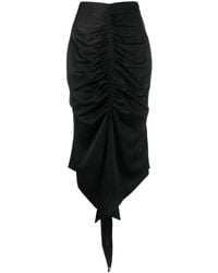 Alex Perry - High-waisted Ruched Midi Skirt - Lyst