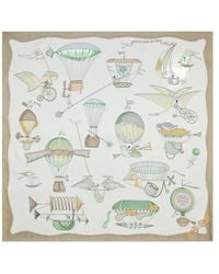 Tory Burch - Hot Air Balloon Silk Square Scarf - Lyst