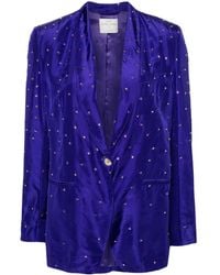 Forte Forte - Crystal-Embellished Silk Blazer - Lyst