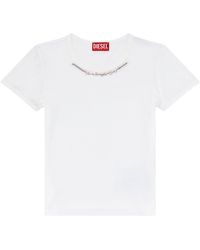 DIESEL - T-Matic T-Shirt mit Kettenverzierung - Lyst