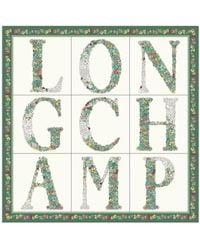 Longchamp - Seidenschal Mit Blumen-Monogramm - Lyst