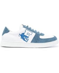 Etro - Logo-Print Panelled Sneakers - Lyst