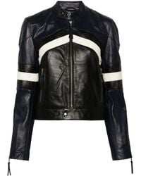 P.A.R.O.S.H. - Veste De Moto En Cuir À Fermeture Zippée - Lyst