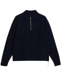 Fortela - Yale Zipped Collar Knitted Sweater - Lyst