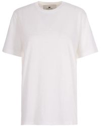 Elisabetta Franchi - Logo-Embossed T-Shirt - Lyst