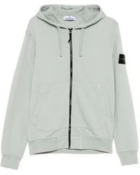 Stone Island - Badge Zip-Up Hoodie - Lyst