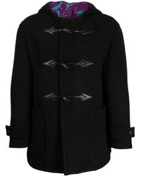 Versace Dufflecoat mit Kapuze - Schwarz