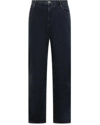 Emporio Armani - Five-Pocket Logo-Plaque Jeans - Lyst
