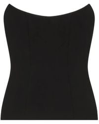 Givenchy - Top Tipo Bustier Estilo Corsé De Crepé Y Satén - Lyst