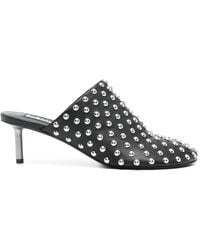 Jil Sander - Mule Tachuelas-Tacon Metal Negro - Lyst