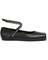 Liviana Conti - Flavienne Studded-Strap Ballet Flats - Lyst