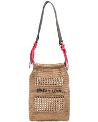 Bimba Y Lola - Small Woven-Raffia Shoulder Bag - Lyst