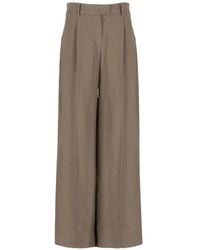 Brunello Cucinelli - Pleated Wide-Leg Trousers - Lyst