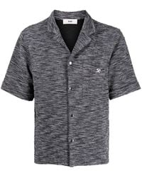 GmbH - Logo-Plaque Mélange-Effect Shirt - Lyst