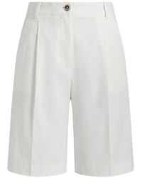 Pinko - Bermuda Shorts With Pressed Pleat Detail - Lyst