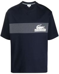 Lacoste - Loose Fit Tennis Print T-shirt Navy - Lyst