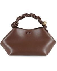 Ganni - Small Bou Braided-Handle Tote Bag - Lyst