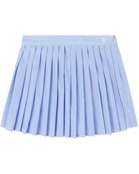 Sporty & Rich - Pleated Striped Mini Skirt - Lyst