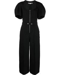 Stella McCartney - Puff-Sleeve Zipped Wide-Leg Jumpsuit - Lyst