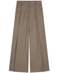 Dries Van Noten - Wide-Pleated Cotton Pants - Lyst
