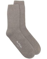 N.Peal Cashmere - Chaussettes En Cachemire À Design Côtelé - Lyst
