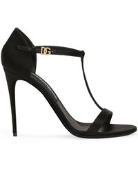 Dolce & Gabbana - Satin High Heel Sandals - Lyst