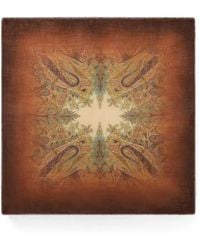 Etro - Wool And Silk Scarf With Faded Floral Paisley Motif - Lyst