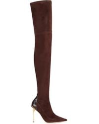 Elisabetta Franchi - Stiefel mit Pythonleder-Optik, 100mm - Lyst