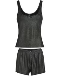 KARL LAGERFELD - Ikon Glitter Short Pajama Set - Lyst