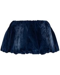 DIESEL - De-Muj-Fsj1 Velvet-Effect Bubble Mini Skirt - Lyst
