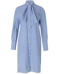 Baum und Pferdgarten - Gestreiftes Hemdkleid mit Schleifenkragen - Lyst
