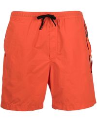 Parajumpers Pach-detail Three-pocket Swim Shorts - Orange