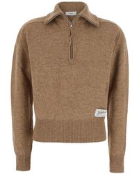 Grifoni - Half-Zip Knitted Sweater - Lyst