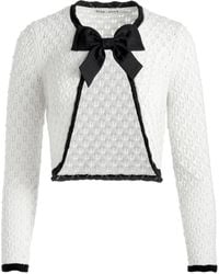 Alice + Olivia - Dannie Bow Cardigan - Lyst