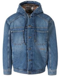 Off-White c/o Virgil Abloh - Hooded Denim Jacket - Lyst