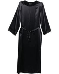 Peserico - Vestido midi de satén - Lyst