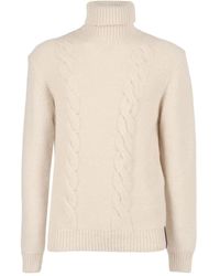 K-Way - Cable-Knit Turtleneck Sweater - Lyst