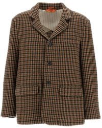 Barena - Veste Zener Fasser En Laine Vierge À Carreaux - Lyst