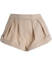 LAQUAN SMITH - Pinstripe-Pattern Pleated Shorts - Lyst