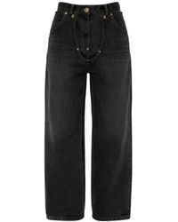 Pushbutton - Embellished Denim Jeans - Lyst